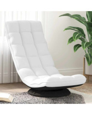 Fauteuil de sol pivotant blanc 70x51x79 cm tissu | Mobilier & Déco