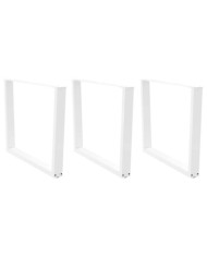 Pieds de table à manger en forme de V, 3 pièces, blanc, 100 x (72-73,3) cm, acier | Mobilier & Déco