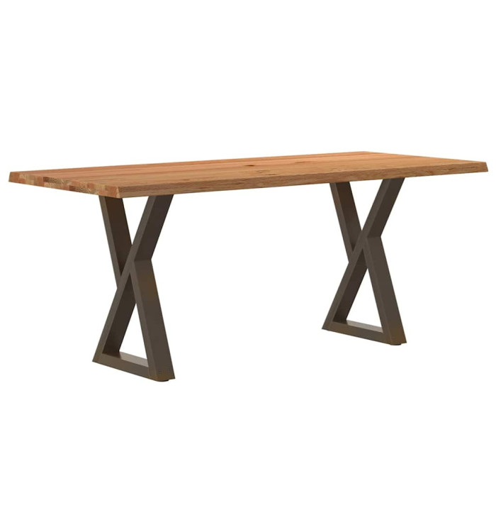 Table à manger avec bord vivant 180x80x74 cm bois massif chêne | Mobilier & Déco