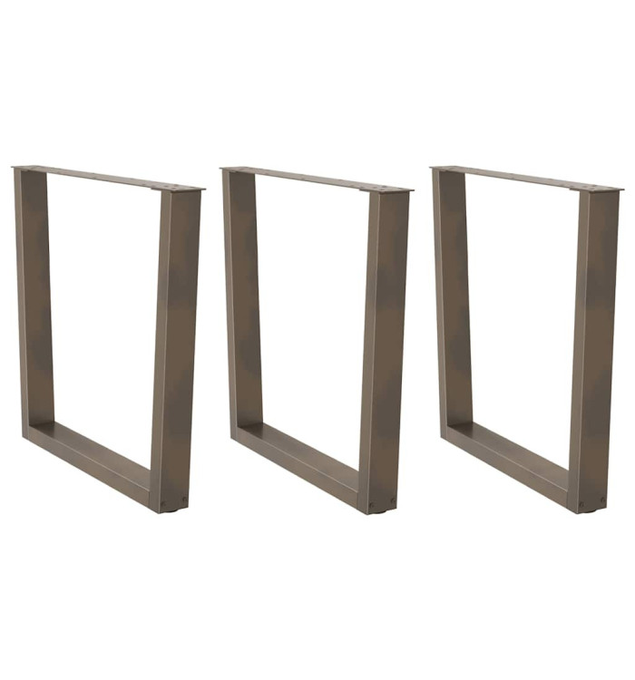 Pieds de table à manger en forme de V 3 pièces Acier naturel 80 x (72-73,3) cm Acier | Mobilier & Déco