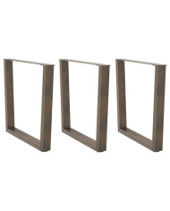 Pieds de table à manger en forme de V 3 pièces Acier naturel 80 x (72-73,3) cm Acier | Mobilier & Déco