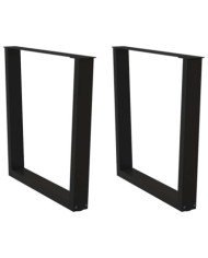 Pieds de table à manger en forme de V 2 pièces Noir 90 x (72-73,3) cm Acier | Mobilier & Déco