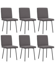 Chaises à manger lot de 6 gris similicuir | Mobilier & Déco