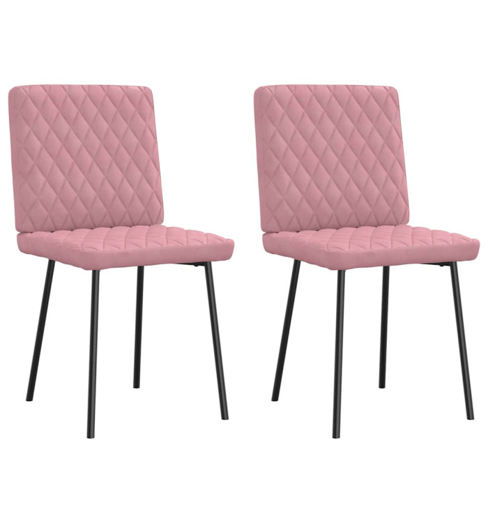 Chaises à manger lot de 2 Rose Velours | Mobilier & Déco