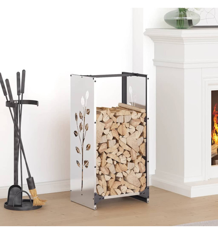 Portant de bois de chauffage 40x30x80 cm acier inoxydable | Mobilier & Déco