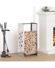 Portant de bois de chauffage 40x30x80 cm acier inoxydable | Mobilier & Déco