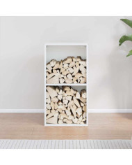 Portant de bois chauffage blanc 40x30x75 cm | Mobilier & Déco