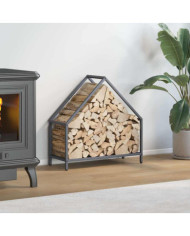 Portant de bois chauffage anthracite 60x25x60 cm | Mobilier & Déco