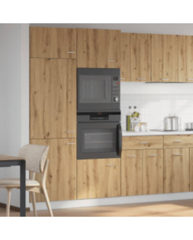 Armoire à micro-ondes "Lyon" chêne artisanal 60x57x207 cm | Mobilier & Déco