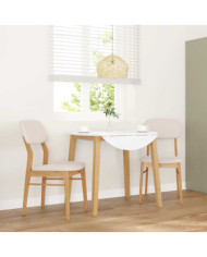 Chaises à manger coussins 2 pcs naturel bois massif caoutchouc | Mobilier & Déco