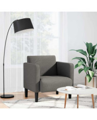 Canapé-chaise accoudoirs gris clair 54 cm tissu velours côtelé | Mobilier & Déco