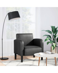 Chaise de canapé avec accoudoirs noir 54 cm similicuir | Mobilier & Déco