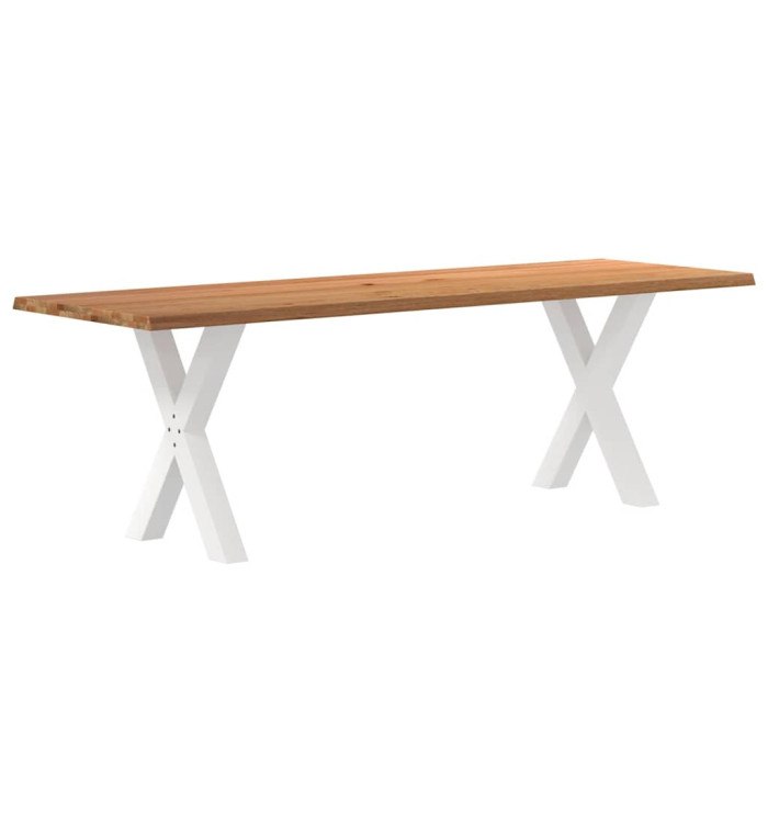 Table à manger et bord naturel bois massif chêne rectangulaire | Mobilier & Déco