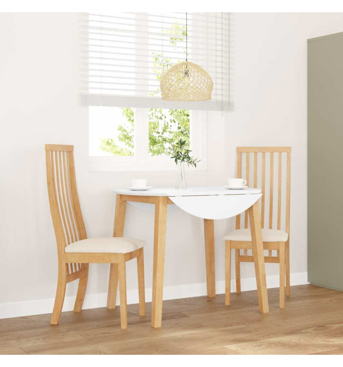 Chaises à manger coussins 2 pcs bois massif caoutchouc | Mobilier & Déco