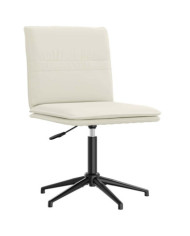 Chaise à manger Crème Velours | Mobilier & Déco