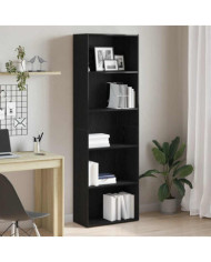 Bibliothèque chêne noir 60x30x189 cm bois d'ingénierie | Mobilier & Déco