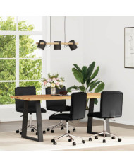 Chaises à manger lot de 4 noir similicuir | Mobilier & Déco
