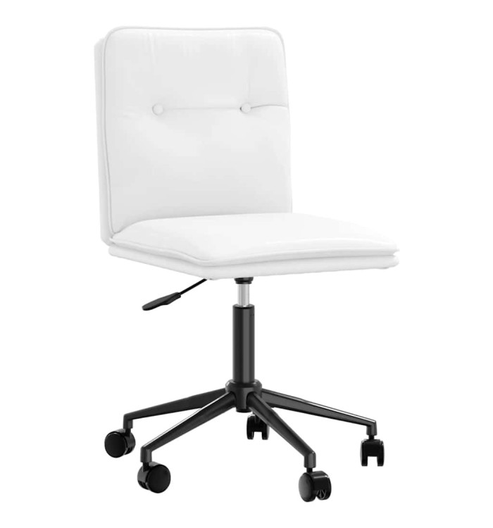 Chaise de salle à manger Blanc Similicuir | Mobilier & Déco