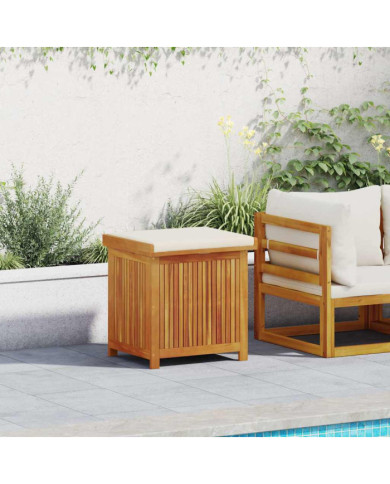 Boîte à coussins d'extérieur 60x50x61 cm bois massif d'acacia | Mobilier & Déco