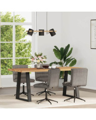 Chaises à manger lot de 4 gris similicuir | Mobilier & Déco