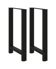 Pieds de table de bar Noir 2 pièces 60 x (90-91) cm Acier | Mobilier & Déco