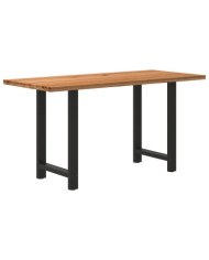 Table de bar rectangulaire en bois massif de chêne marron clair 180 x 80 x 92 cm | Mobilier & Déco