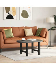 Pieds de table basse Noir 2 pièces 50 x (42-43) cm Acier | Mobilier & Déco