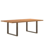 Table à manger et bord naturel bois massif chêne rectangulaire | Mobilier & Déco