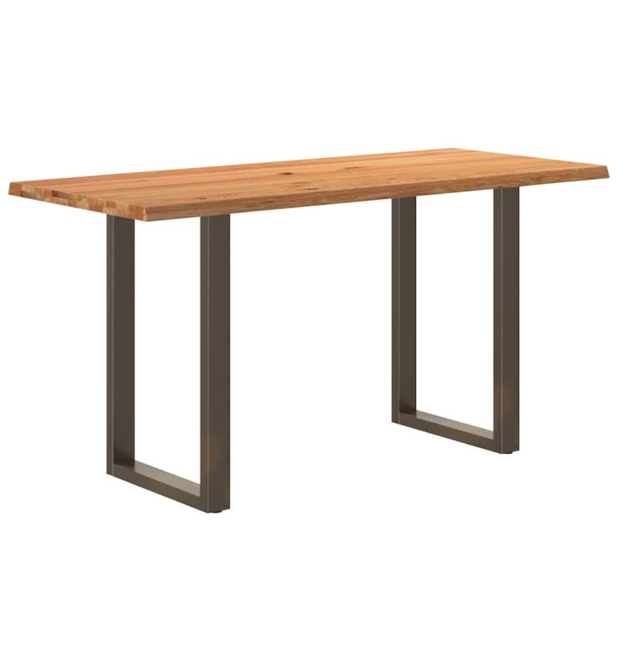Table de bar rectangulaire en bois massif de chêne marron clair 180 x 80 x 92 cm | Mobilier & Déco