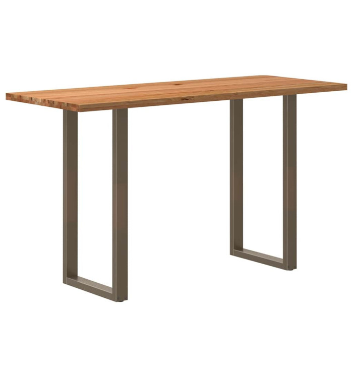 Table de bar rectangulaire en bois massif de chêne marron clair 200 x 80 x 112 cm | Mobilier & Déco