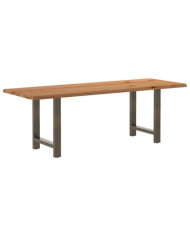 Table à manger et bord naturel bois massif chêne rectangulaire | Mobilier & Déco