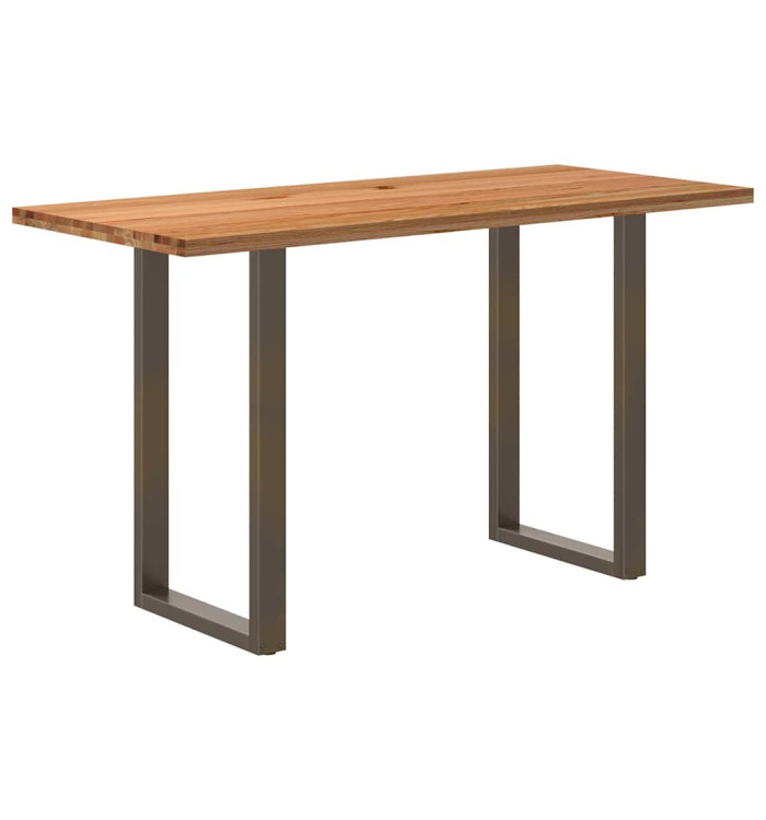 Table de bar rectangulaire en bois massif de chêne marron clair 180 x 80 x 112 cm | Mobilier & Déco
