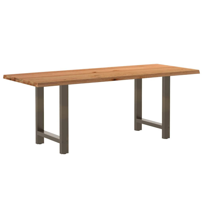 Table à manger et bord naturel bois massif chêne rectangulaire | Mobilier & Déco