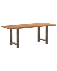 Table à manger et bord naturel bois massif chêne rectangulaire | Mobilier & Déco