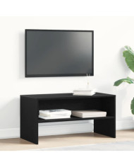 Meuble TV chêne noir 80x40x40 cm bois d'ingénierie | Mobilier & Déco