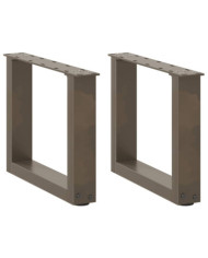 Pieds de table basse en U 2 pièces Acier naturel 30 x (30-31) cm Acier | Mobilier & Déco