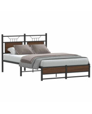 Cadre de lit sans matelas chêne marron 120x200 cm | Mobilier & Déco