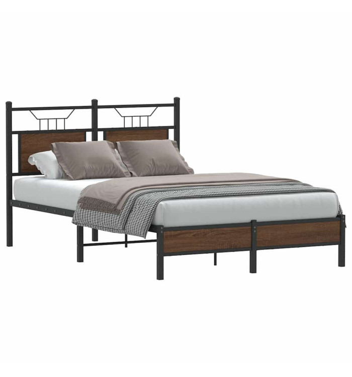 Cadre de lit sans matelas chêne marron 120x190 cm | Mobilier & Déco