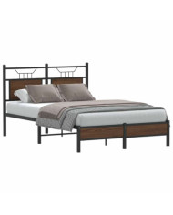 Cadre de lit sans matelas chêne marron 120x190 cm | Mobilier & Déco