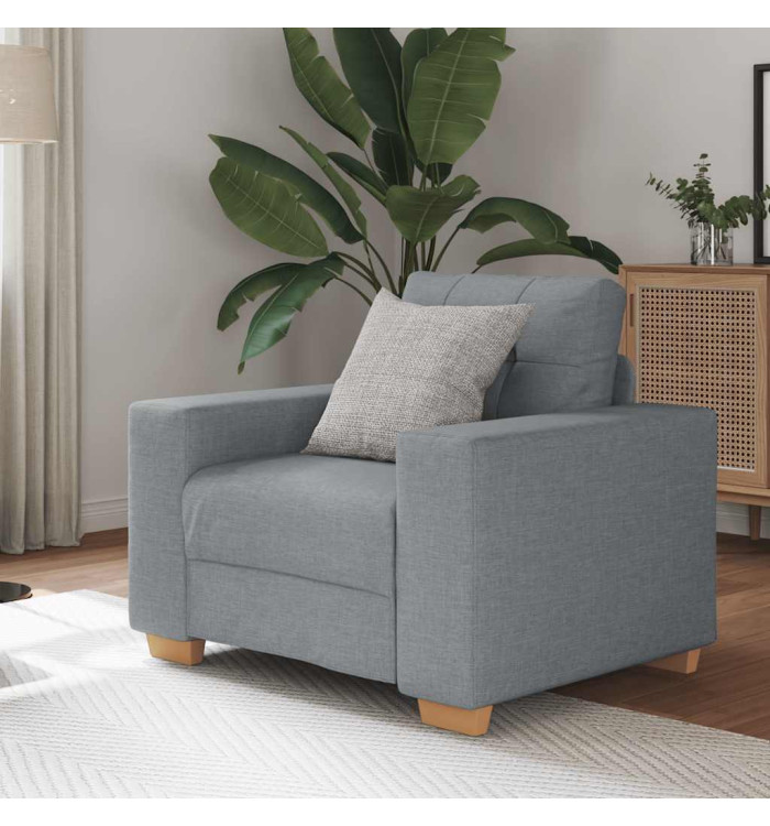 Fauteuil Gris clair 60 cm Tissu | Mobilier & Déco
