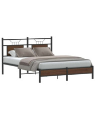 Cadre de lit sans matelas chêne marron 137x190 cm | Mobilier & Déco