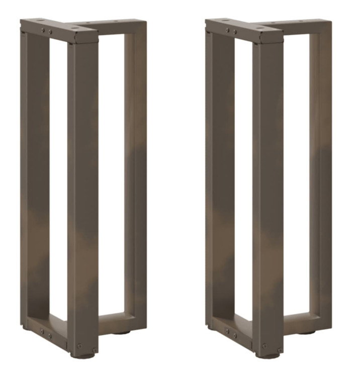 Pieds de table console en T, 2 pièces, noir, 25 x 28 x (72-73) cm, acier | Mobilier & Déco