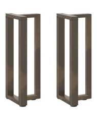 Pieds de table console en T, 2 pièces, noir, 25 x 28 x (72-73) cm, acier | Mobilier & Déco