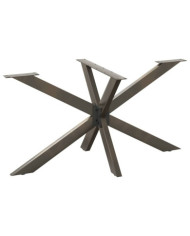 Pied de table à manger en forme d'araignée noir 150 x 78 x (72-73) cm en acier | Mobilier & Déco