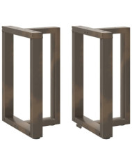 Pieds de table à manger en T, 2 pièces, noir, 60 x 35 x (72-73) cm, acier | Mobilier & Déco