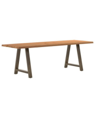 Table à manger et bord naturel bois massif chêne rectangulaire | Mobilier & Déco