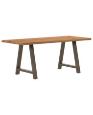 Table à manger et bord naturel bois massif chêne rectangulaire | Mobilier & Déco