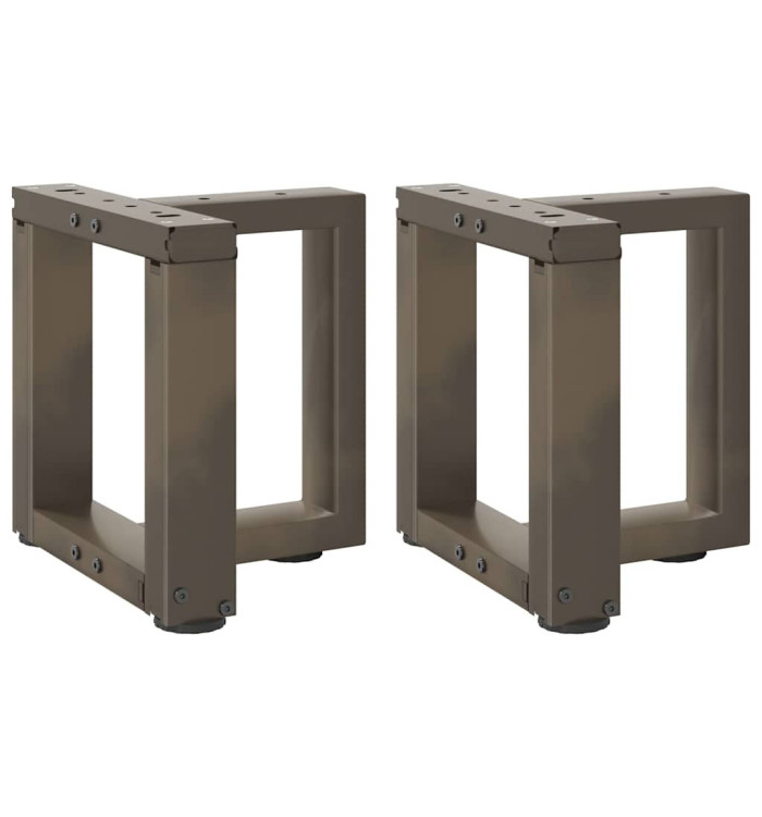 Pieds de table basse en T, 2 pièces, noir, 30 x 25 x (30-31) cm, acier | Mobilier & Déco
