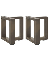 Pieds de table basse en T, 2 pièces, noir, 30 x 25 x (30-31) cm, acier | Mobilier & Déco