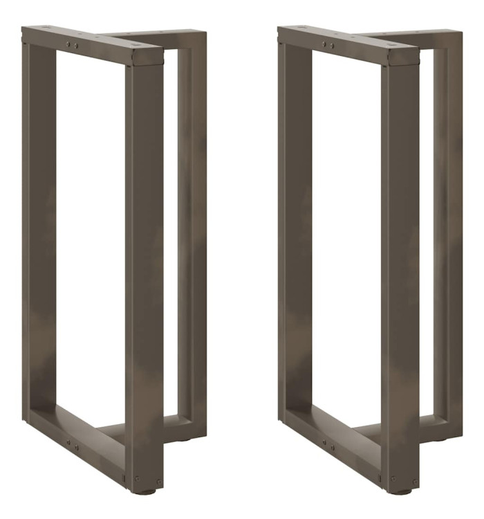 Pieds de table de bar en forme de T, 2 pièces, noir, 60 x 35 x (100-101) cm, acier | Mobilier & Déco